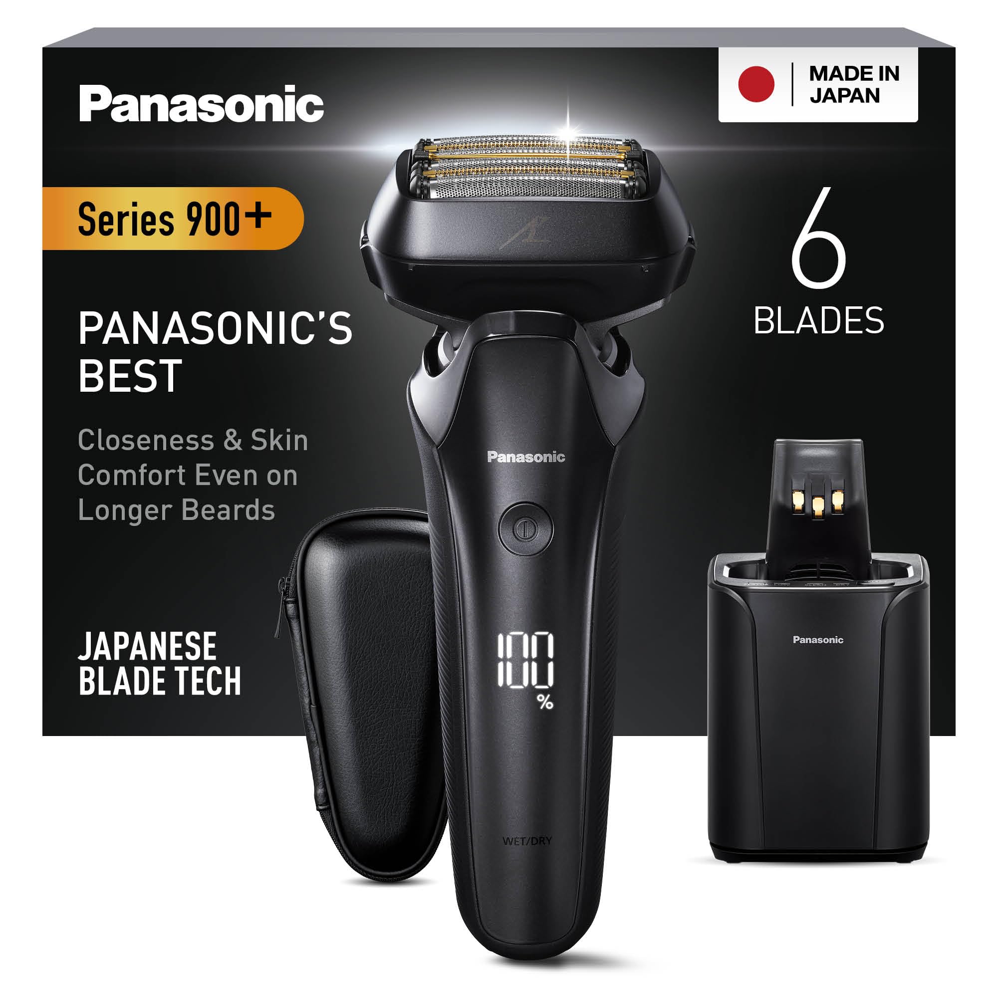 71Pa56ur4pL._SY2000_.jpg Panasonic Series 900+ ES-LS9A-K803 Elektrorasierer – 6-Klingen Nass- & Trockenrasierer für Männer – Bild 1