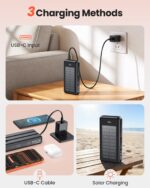 Bextoo Solar Powerbank 27000mAh mit 22,5W Schnellladung – Tragbares Ladegerät für Smartphones – Bild 6