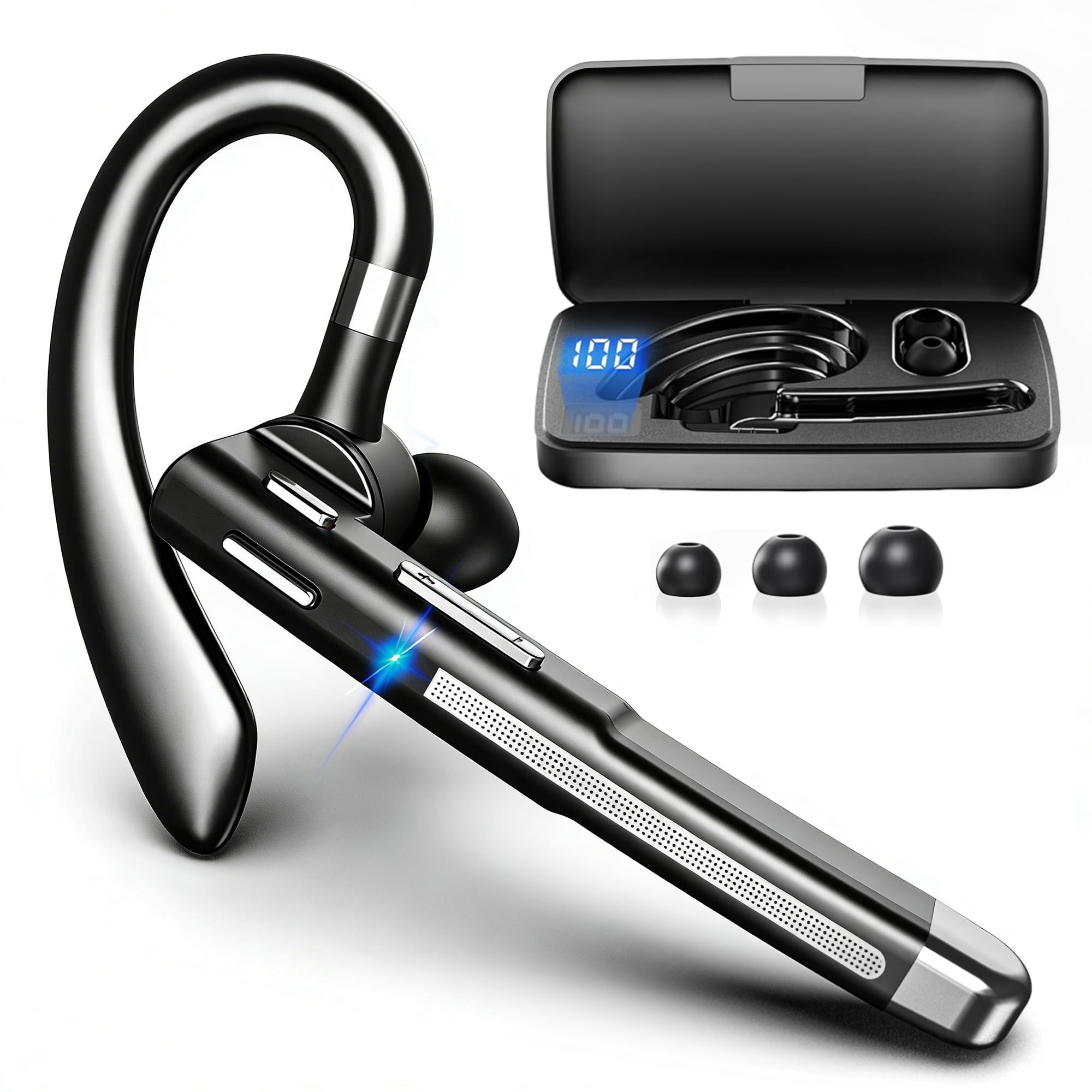 71Qn8NfvUXL._SY2000_.jpg Boytond Bluetooth 6.1 In-Ear Headset mit CVC8.0 Noise Cancelling – 100h Akku für Business – Bild 1