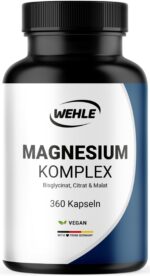 Magnesium Komplex 2250 mg – 3-Fach Formel mit Bisglycinat & Citrat – 360 Kapseln