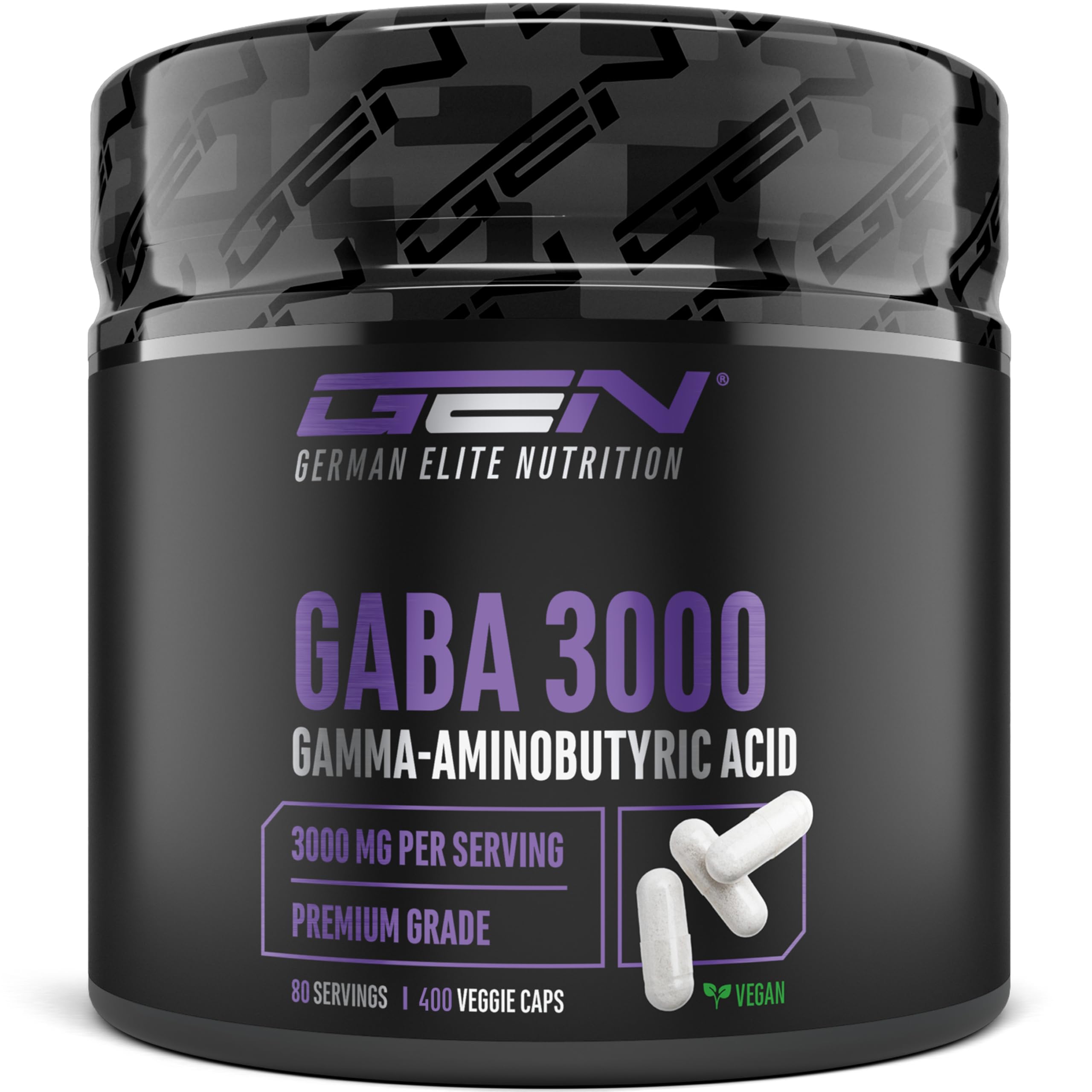 71SpbcWhO6L._SY2560_.jpg GABA 3000 mg – 400 vegane Kapseln hochdosiert für Entspannung & Regeneration – Bild 1