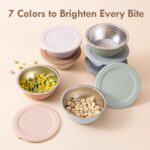 Moonkie Baby-Schalen Edelstahl 4er-Pack mit Silikondeckel & Saugbasis – BPA-frei ab 4 Monaten – Bild 9