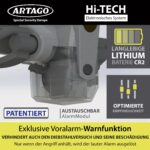 Artago 870 Lenkradkralle 2in1 mit 120dB Alarm & LED – Diebstahlsicherung Auto – Bild 4
