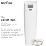 Spross® Windeleimer mit 3 Nachfüllkassetten – Geruchsdichter Wickeleimer Made in Germany – Bild 9