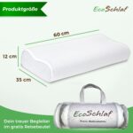 EcoSchlaf® Orthopädisches Nackenstützkissen – Memory Foam Kopfkissen für alle Schlaftypen – Bild 2