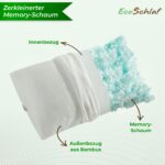 EcoSchlaf® Airflow Orthopädisches Nackenkissen – Memory Foam mit Bambusbezug für alle Schlaftypen – Bild 3