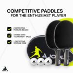 JOOLA BLACK DUO PRO Tischtennisset – 2 Schläger, 3 Bälle & Tasche ITTF zugelassen – Bild 2