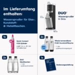 Sodastream Duo Wassersprudler mit Glasflaschen – Sprudelwasser auf Knopfdruck für zu Hause – Bild 2