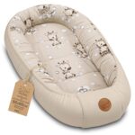 Baby Nestchen 90x50 cm mit stabiler Umrandung – tragbares Nest für Neugeborene & Kleinkinder