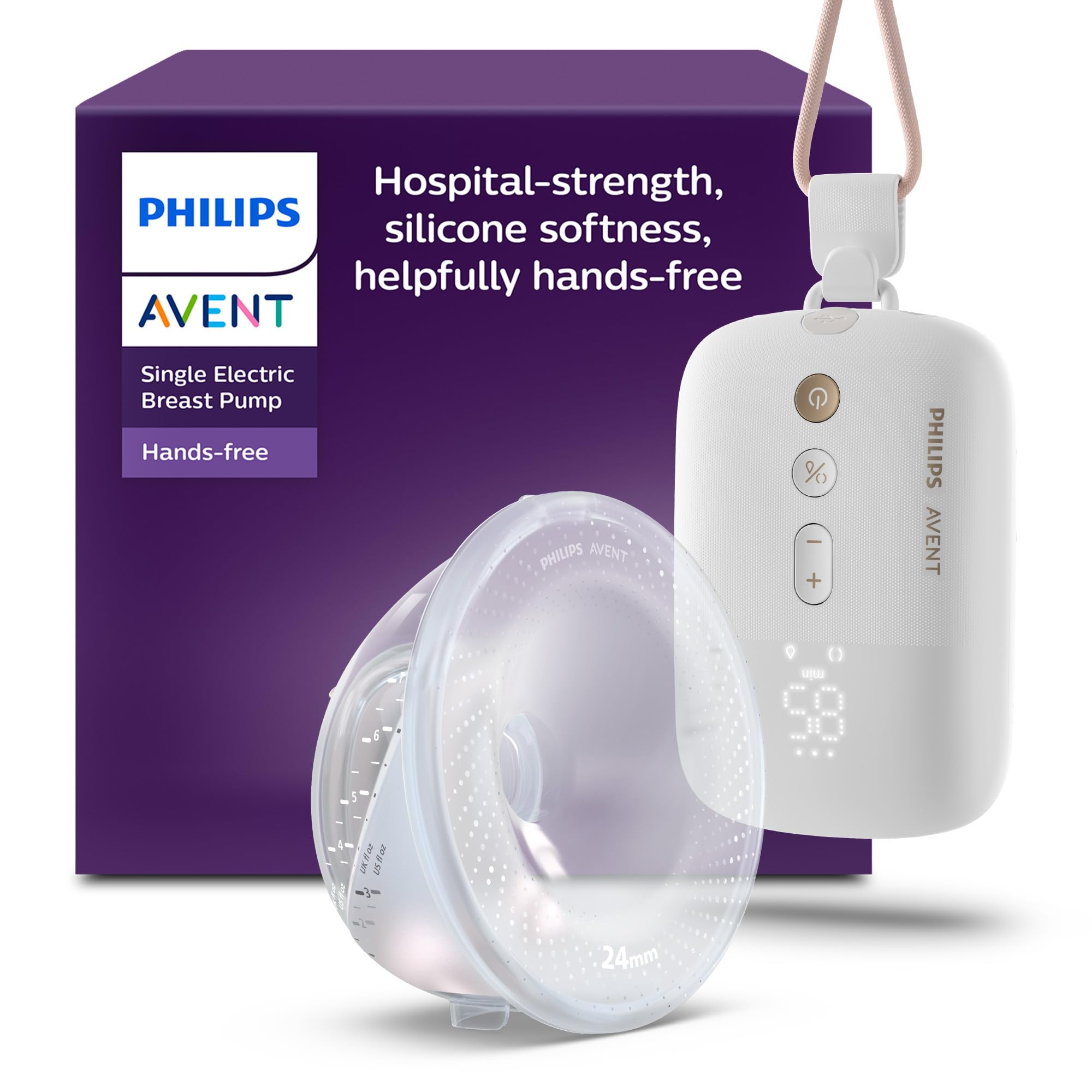 71fIkLDAbAL._SY2000_.jpg Philips AVENT Elektronische Einzelmilchpumpe SCF531/11 – Freihändig & Krankenhausqualität – Bild 1