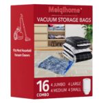 MEIQIHOME 16er Vakuumbeutel-Set mit elektrischer Pumpe – Raumsparend bis 80% für Kleidung & Textilien