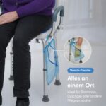 Safe Age Duschstuhl mit abnehmbarer Rückenlehne – höhenverstellbar & rutschfest – Bild 8