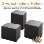 Foxx Bandscheibenwürfel M-L 50x45x40cm mit Bezug – Lagerungskissen für Wirbelsäule – Bild 3
