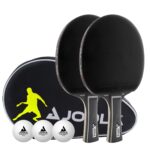 JOOLA BLACK DUO PRO Tischtennisset – 2 Schläger, 3 Bälle & Tasche ITTF zugelassen
