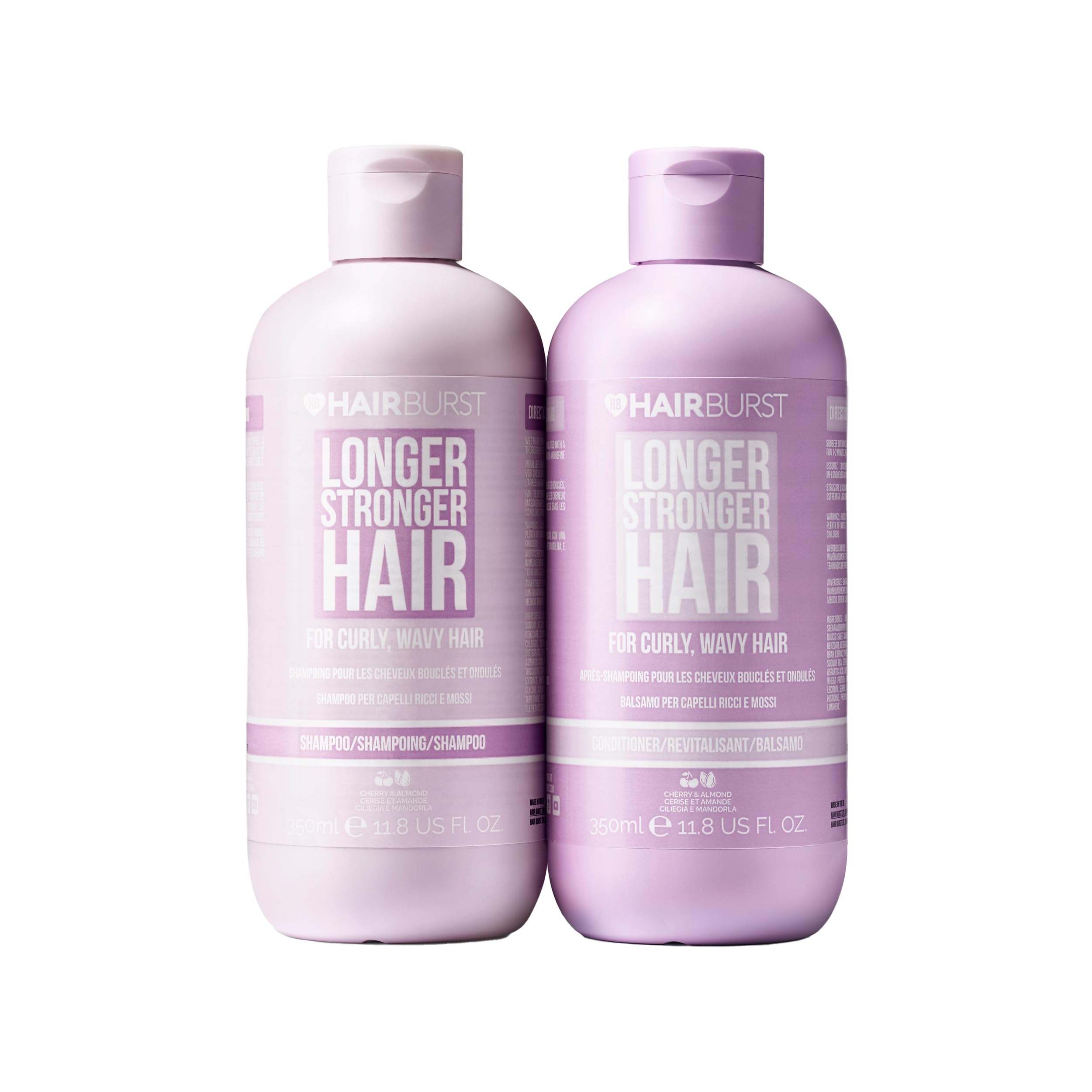 71k2rAcOJML._SY2500_.jpg HAIR BURST Traumlocken Set mit Aminosäuren & Mandelöl – Sulfatfreies Shampoo & Conditioner für definierte Locken (2x 350ml) – Bild 1