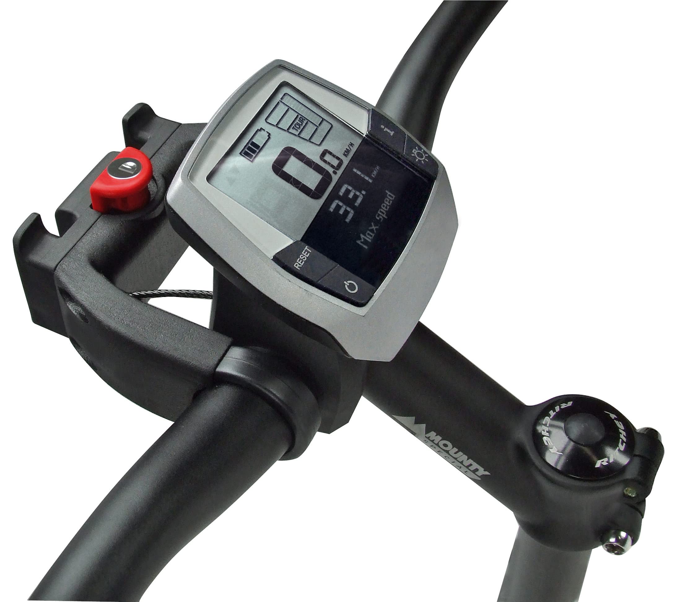 71lSi53T0LL._SY1944_.jpg KlickFix Lenkeradapter E mit Schloss – Universal für E-Bike Displays 22–31,8 mm – Bild 1