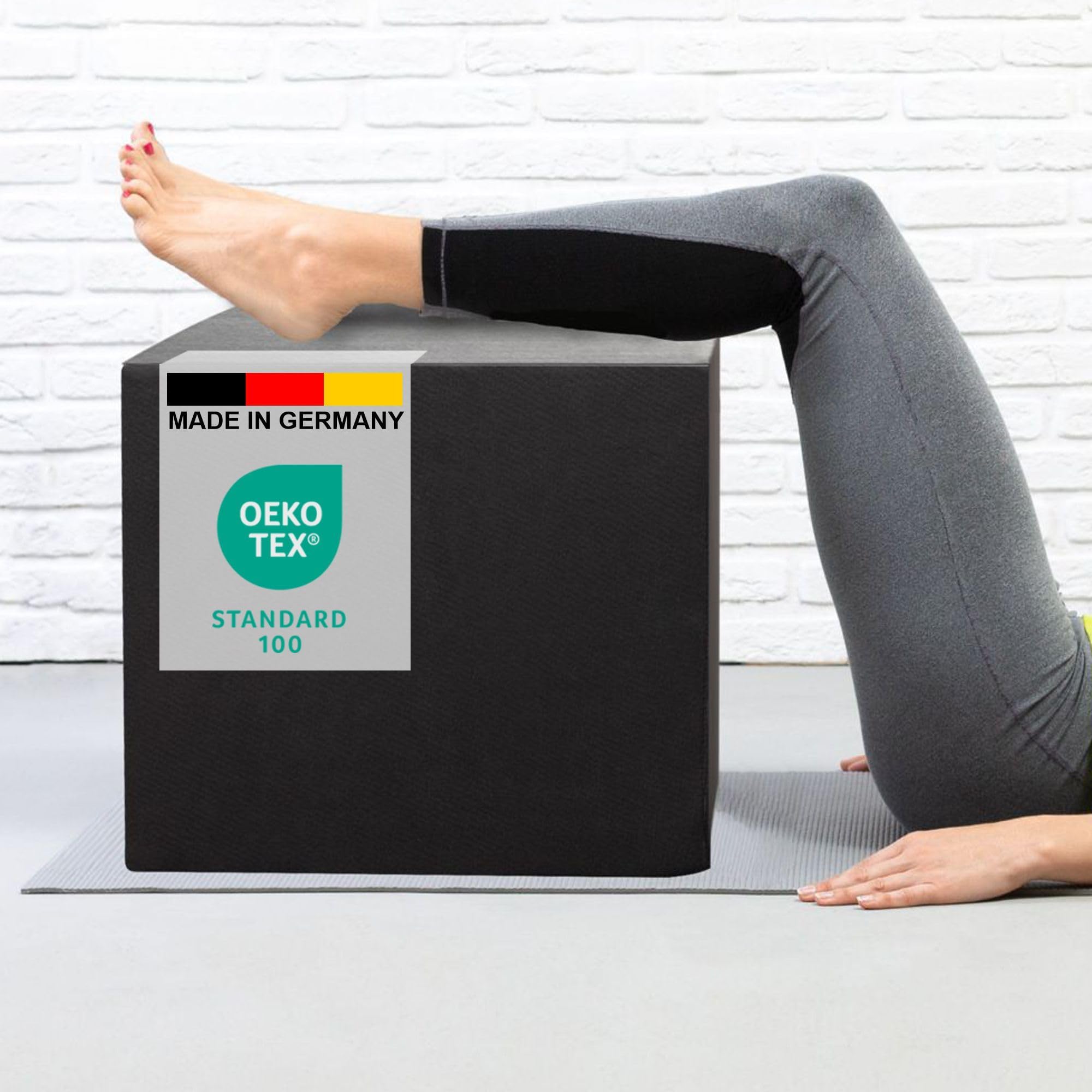 71mT0pq2cL._SY2000_.jpg Foxx Bandscheibenwürfel M-L 50x45x40cm mit Bezug – Lagerungskissen für Wirbelsäule – Bild 1