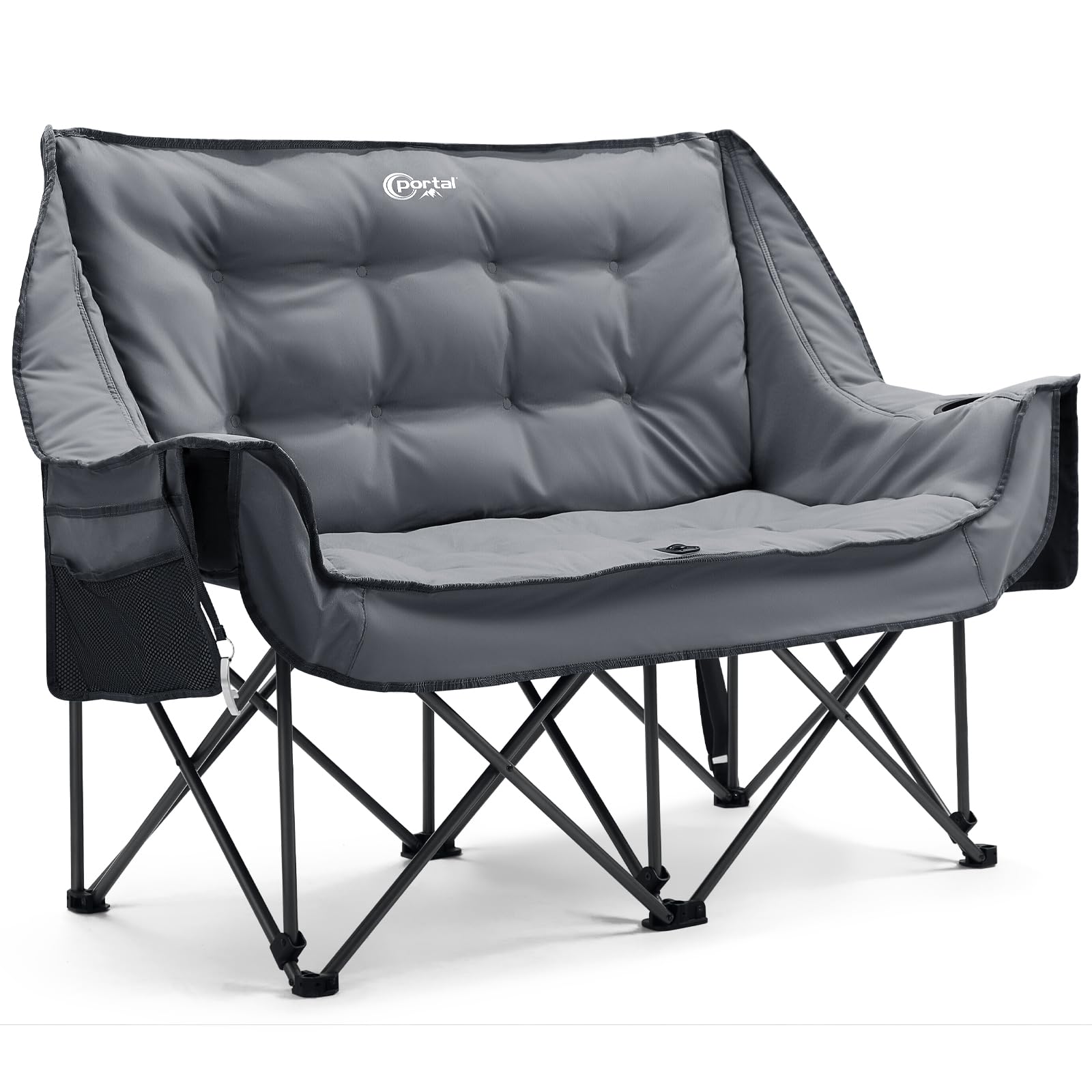 71oRdvfQuTL._SY1600_.jpg Portal Doppel-Campingstuhl 272 kg belastbar – Gepolstertes Campingsofa mit Tragetasche – Bild 1