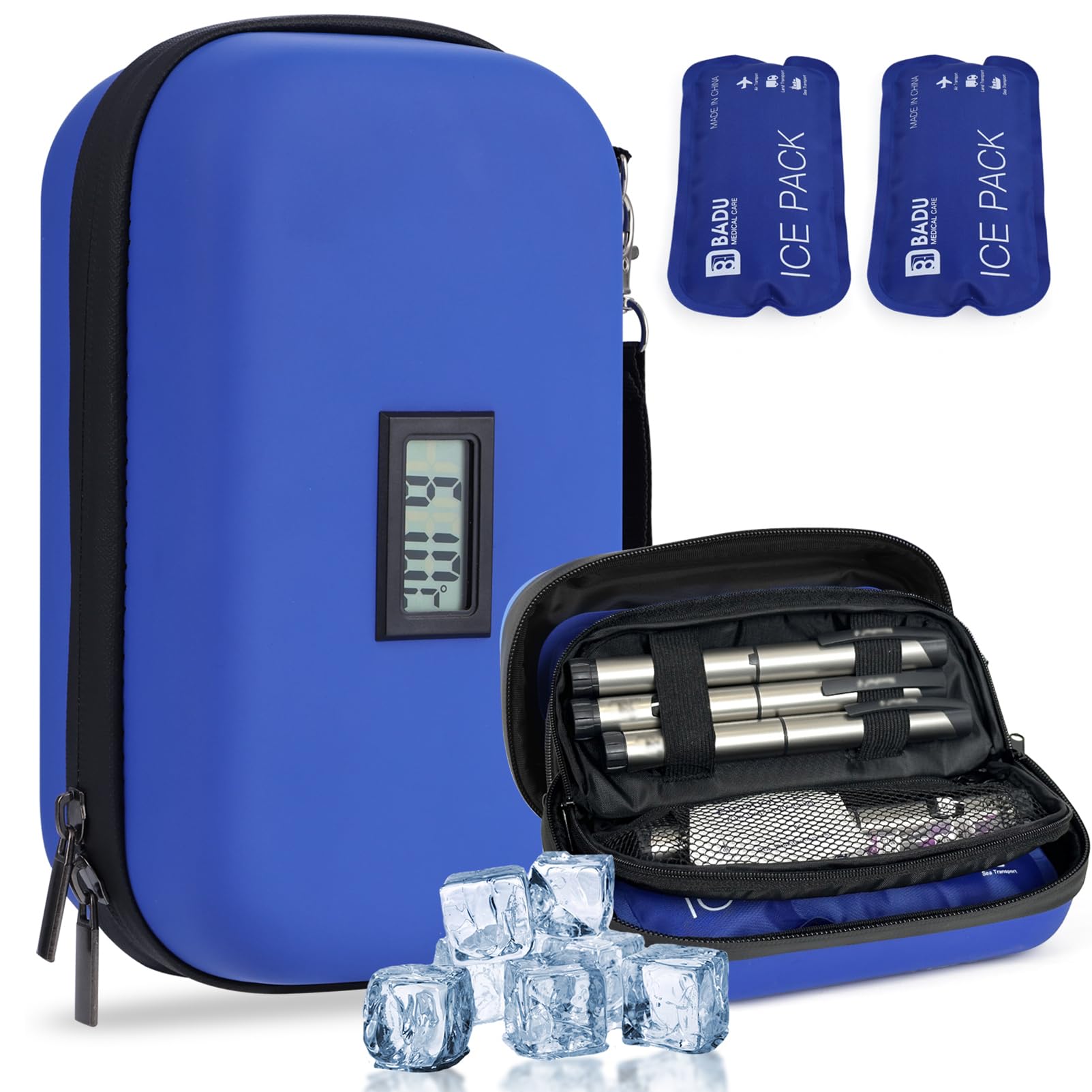 71qi9PfPLiL._SY1602_.jpg HIMDUZE Insulin-Kühltasche mit Temperaturanzeige – TSA-genehmigt für sichere Reisen – Bild 1