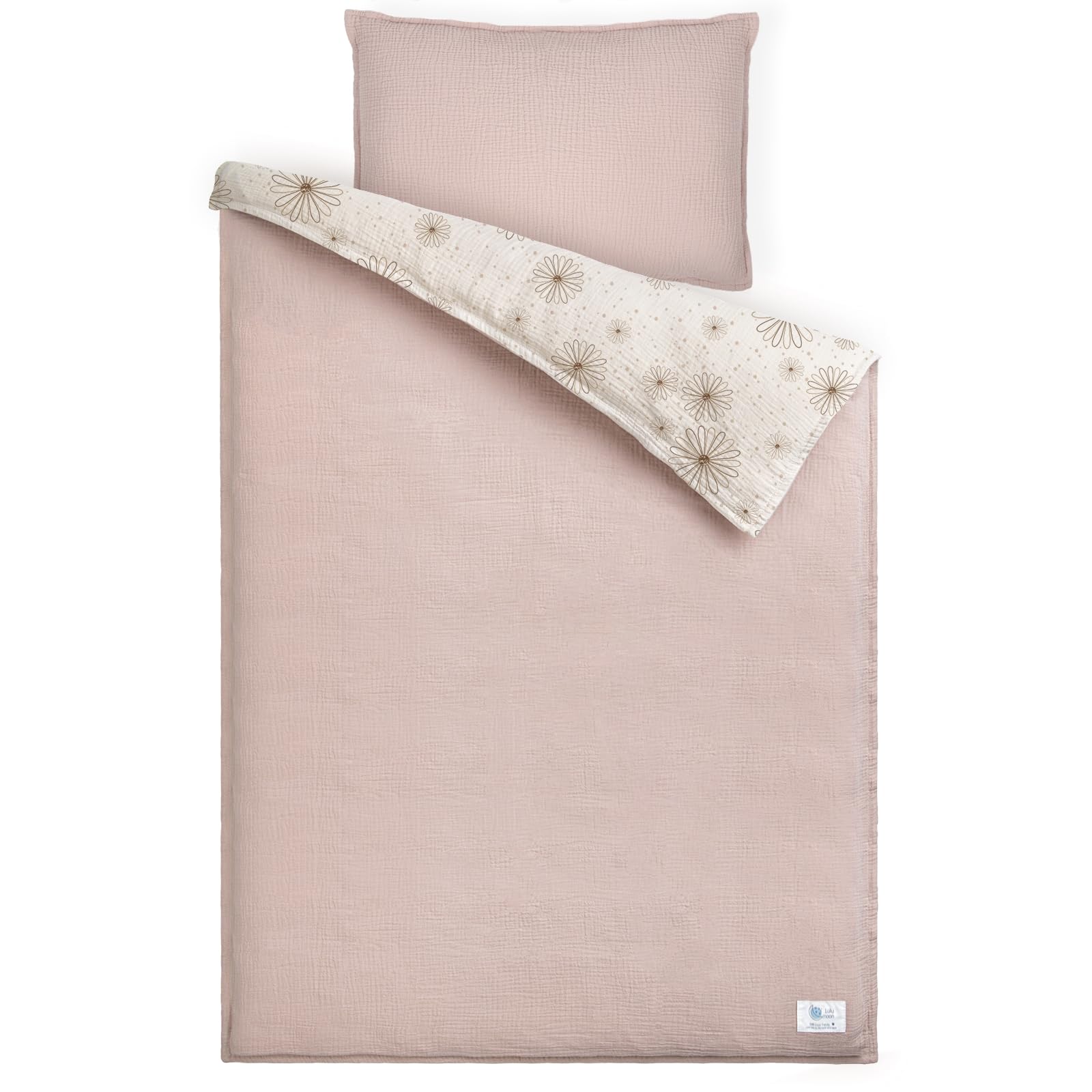71ql83NsfaL._SY1600_.jpg lulumoon Kinderbettwäsche 100x135 cm – Musselin-Baumwolle mit OEKO-TEX Standard – Bild 1
