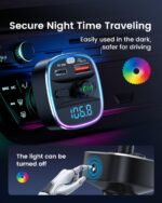 LENCENT Bluetooth 5.4 FM Transmitter 48W – Kabelloser Auto Adapter mit Schnellladen & Freisprechanlage – Bild 7