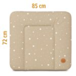 Wickelauflage 85x72 cm wasserdicht & abwaschbar – Wickelmatte Beige mit Sternen für Wickeltisch – Bild 3
