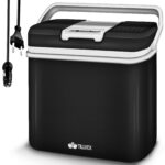 tillvex Kühlbox 24L elektrisch – Kühl- & Wärmefunktion für 230V & 12V Auto Camping