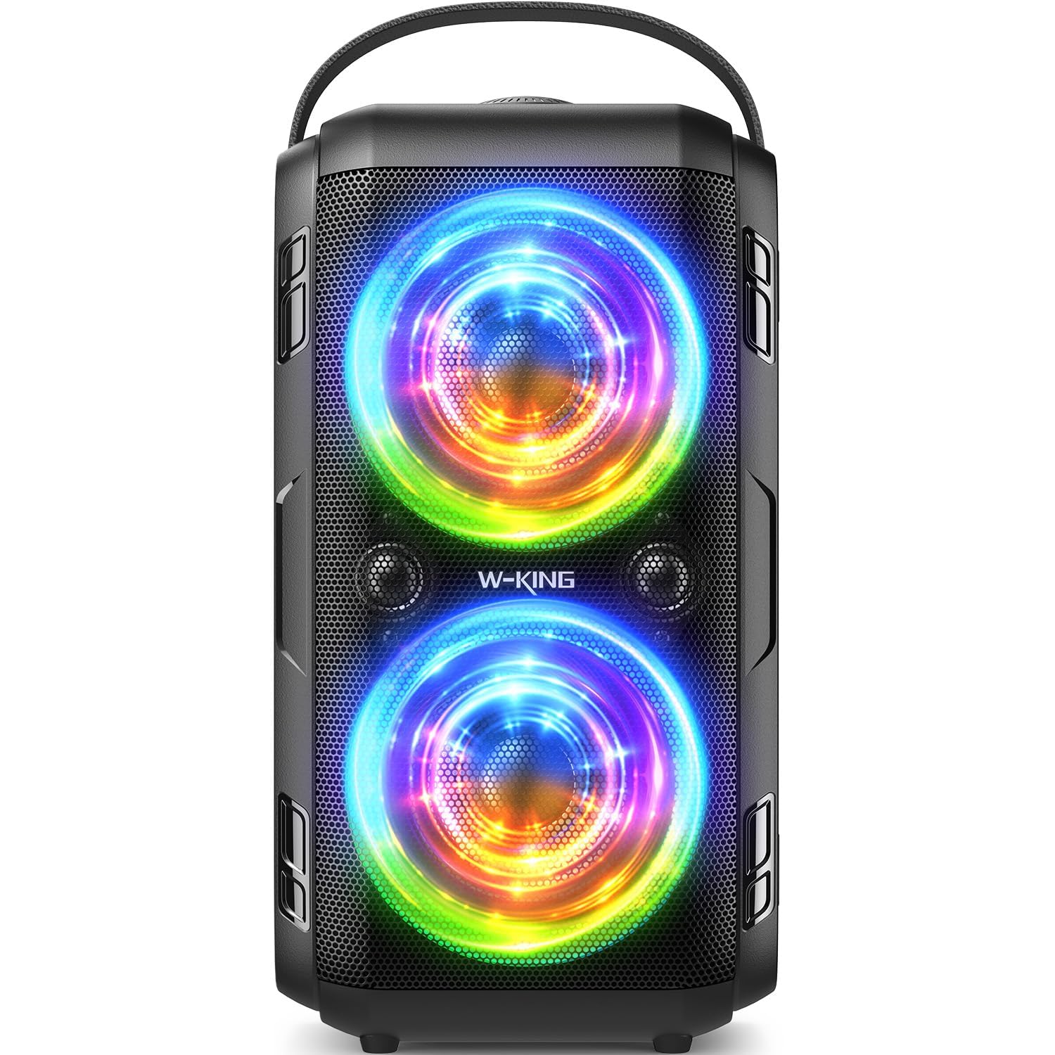 71vZIdwtELL._SY1500_.jpg W-KING T9-2 Bluetooth Lautsprecher 115dB – 80W Party Box mit Bass & LED-Lichtshow – Bild 1