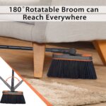 JEHONN Besen- und Kehrschaufelset mit 180° Schwenkgelenk – Ergonomische Reinigung bis 138 cm – Bild 4