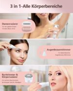 houpoo 3-in-1 Intimrasierer für Frauen – Elektrischer Nass-Trockenrasierer IPX7 – Bild 2