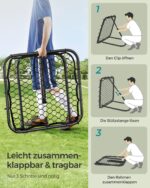 SONGMICS Fussball-Rebounder mit Stahlrahmen – Winkelverstellbar für Kinder & Training – Bild 6