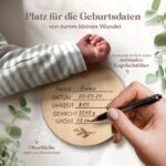 30 Holz Meilensteinkarten Baby auf Deutsch – Lasergravierte Holzscheiben für Erinnerungsfotos – Bild 6