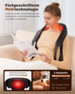 KNQZE 4D Shiatsu Nackenmassagegerät mit Graphenheizung & Wärme – Kabellos für Nacken, Schulter & Rücken – Bild 3
