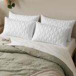 Utopia Bedding Kopfkissen 80x80 cm 2er Set – Gesteppte Mikrofaser Zierkissen Weiss – Bild 2
