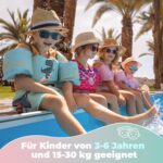 KIDVERSE Schwimmweste Kinder 3-6 Jahre – Geprüfte Schwimmlernhilfe mit integrierten Schwimmflügeln – Bild 3