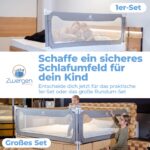Zwergenbuddy® Rausfallschutz 180x200 cm – 8-teiliges Bettgitter-Set mit Stabilitätsstange – Bild 8