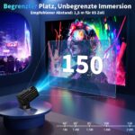 Nonete NT30 Mini Beamer 4K – tragbarer Projektor mit WiFi 6 & Bluetooth 5.2 – Bild 9