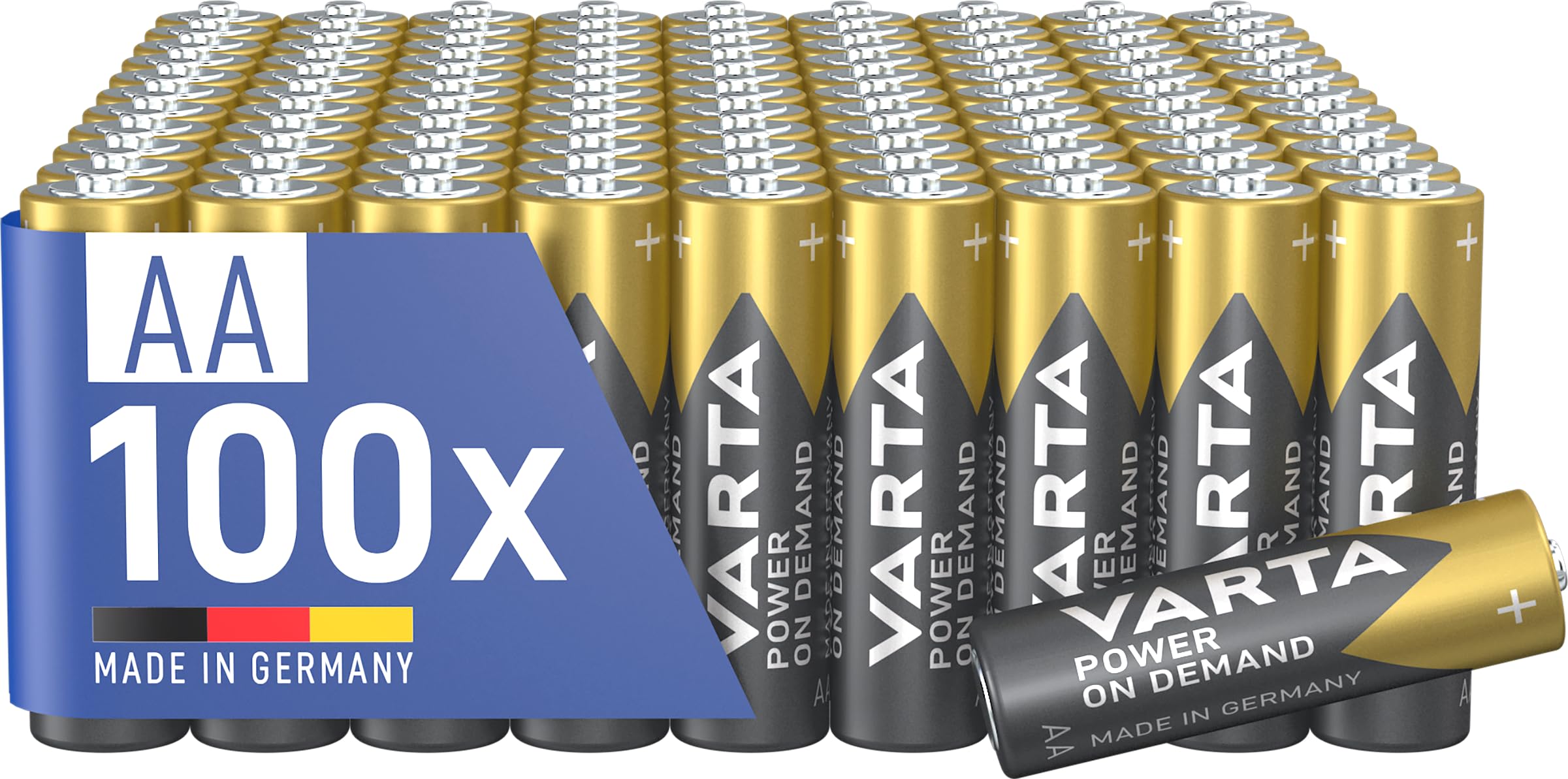 81L7p75pbQL._SY1193_.jpg VARTA AA Batterien 100er Pack, Power on Demand Alkaline 1,5V – Zuverlässige Energie für Smart Home & Geräte – Bild 1