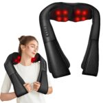 Brelley Nackenmassagegerät mit Wärmetherapie – 3 Intensitäten & bidirektionale Rotation