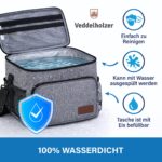Veddelholzer XXL 33L Kühltasche mit Tragegurt – Isolierte Thermotasche für Picknick & Camping – Bild 3
