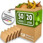 Biomüllbeutel 20L (50 Stück) – Plastikfrei & Kompostierbar aus Recycling-Kraftpapier