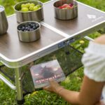 ALPINEZ Campingtisch 60x40 cm höhenverstellbar – Klappbarer Outdoor Tisch mit Tragegriff – Bild 7