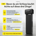 ONROAD Onlock Pro Faltschloss 85 cm – Diebstahlsicheres Fahrradschloss für E-Bikes – Bild 5