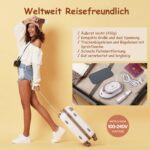 Newbealer Mini Reisebügeleisen 100-240V mit Keramiksohle – Kompaktes Trockenbügeleisen – Bild 2