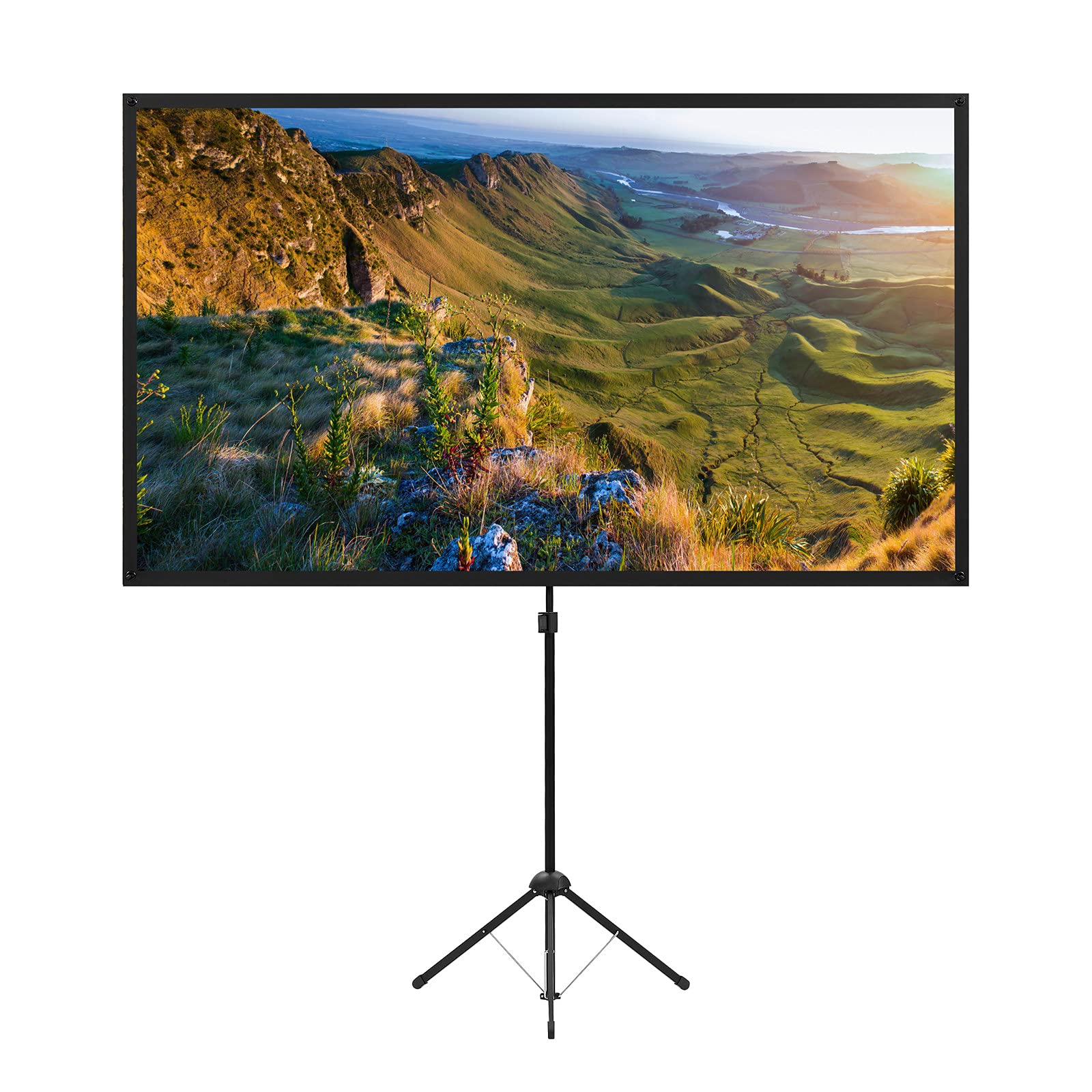 81hfs-mgiOS._SY1600_.jpg Excelimage Beamer Leinwand 80 Zoll mit Stativ – Tragbar & 4K HD für Heimkino – Bild 1