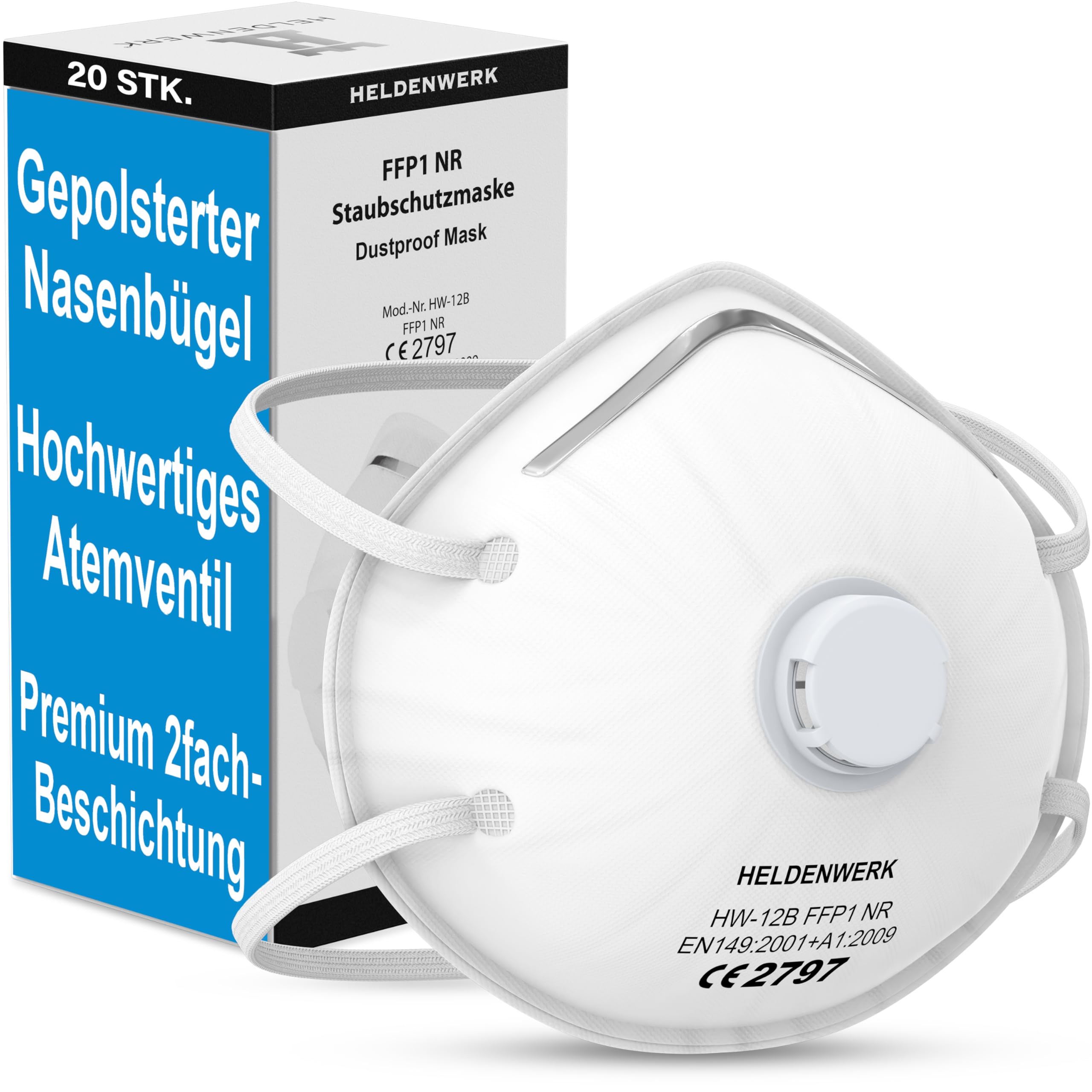 81k4cv0JUfL._SY2560_.jpg HELDENWERK FFP1 Atemschutzmaske – Feinstaubschutz im 5er, 10er oder 20er Set – Bild 1