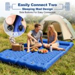 JATEKA Aufblasbare Isomatte 200x83cm mit Kopfkissen & Fussumpumpe – Camping Luftmatratze – Bild 6