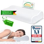 EcoSchlaf® Orthopädisches Nackenstützkissen – Memory Foam Kopfkissen für alle Schlaftypen