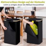 efluky Gelber Sack Ständer 100L – Mülleimer mit Deckel & Rückentür für Küche – Bild 4