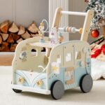 ROBOTIME Lauflernwagen Holz mit Aktivitätscenter – Montessori Baby Walker für 10 Monate bis 2 Jahre – Bild 2